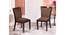 Newport Sheesham Wood Accent Set of 2 Dining Chairs in Taupe Brown Velvet Upholstery with PROVISIONAL TEAK FINISH (Brown, PROVINCIAL TEAK Finish) by Urban Ladder - - 