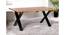 Rosslyn Sheesham Wood Contemporary Dining Table in Teak finish (Teak Finish, Six Seater) by Urban Ladder - Dimension - 987651