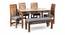 Oakmont Sheesham Wood Accent 6 Seater Dining Table Set with TEAK FINISH (Teak Finish) by Urban Ladder - - 