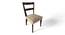 Newport Sheesham Wood Accent Set of 2 Dining Chairs in Beige Mossy Fabric Cushioning with DARK WALNUT FINISH (Beige, Dark Walnut Finish) by Urban Ladder - - 