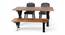 Rosslyn Sheesham Wood Mid Century 4 Seater Dining Table Set with TEAK (Teak Finish) by Urban Ladder - - 