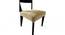 Newport Sheesham Wood Accent Dining Chair in Beige Mossy Fabric Cushioning with DARK WALNUT FINISH (Beige, Dark Walnut Finish) by Urban Ladder - - 