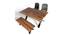 Rosslyn Sheesham Wood Mid Century 4 Seater Dining Table Set with TEAK (Teak Finish) by Urban Ladder - - 