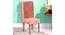 Rosslyn Sheesham Wood Accent Dining Chair in Coral Pink Velvet Upholstery with TEAK FINISH (Teak Finish, Pink) by Urban Ladder - - 