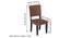 Newport Sheesham Wood Accent Set of 2 Dining Chairs in Taupe Brown Velvet Upholstery with EXTRA DARK MAHAGONY FINISH (Brown, Dark Mahogany Finish) by Urban Ladder - Dimension - 987726