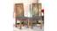 Columbus Sheesham Wood Accent Set of 2 Dining Chairs in Anchor Grey Fabric Cushioning with TEAK FINISH (Teak Finish, Grey) by Urban Ladder - - 