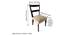 Newport Sheesham Wood Accent Dining Chair in Beige Mossy Fabric Cushioning with DARK WALNUT FINISH (Beige, Dark Walnut Finish) by Urban Ladder - Dimension - 987732
