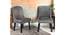 Rosslyn Sheesham Wood Accent Set of 2 Dining Chairs in Iron Grey Velvet Upholstery with EXTRA DARK MAHAGONY FINISH (Grey, Dark Mahogany Finish) by Urban Ladder - - 