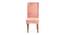 Rosslyn Sheesham Wood Accent Dining Chair in Coral Pink Velvet Upholstery with TEAK FINISH (Teak Finish, Pink) by Urban Ladder - - 