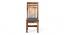 Columbus Sheesham Wood Accent Dining Chair in Anchor Grey Fabric Cushioning with TEAK FINISH (Teak Finish, Grey) by Urban Ladder - - 