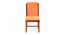 Rosslyn Sheesham Wood Accent Dining Chair in Pumpkin Orange Velvet Upholstery with PINE FINISH (LGO) (Pine Finish, Orange) by Urban Ladder - - 