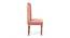 Rosslyn Sheesham Wood Accent Dining Chair in Coral Pink Velvet Upholstery with TEAK FINISH (Teak Finish, Pink) by Urban Ladder - - 