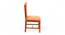 Rosslyn Sheesham Wood Accent Dining Chair in Pumpkin Orange Velvet Upholstery with PINE FINISH (LGO) (Pine Finish, Orange) by Urban Ladder - - 