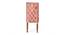 Rosslyn Sheesham Wood Accent Dining Chair in Coral Pink Velvet Upholstery with TEAK FINISH (Teak Finish, Pink) by Urban Ladder - - 