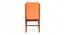 Rosslyn Sheesham Wood Accent Dining Chair in Pumpkin Orange Velvet Upholstery with PINE FINISH (LGO) (Pine Finish, Orange) by Urban Ladder - - 