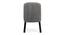 Rosslyn Sheesham Wood Accent Dining Chair in Iron Grey Velvet Upholstery with EXTRA DARK MAHAGONY FINISH (Grey, Dark Mahogany Finish) by Urban Ladder - - 
