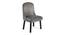 Rosslyn Sheesham Wood Accent Set of 2 Dining Chairs in Iron Grey Velvet Upholstery with EXTRA DARK MAHAGONY FINISH (Grey, Dark Mahogany Finish) by Urban Ladder - - 