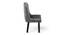 Rosslyn Sheesham Wood Accent Set of 2 Dining Chairs in Iron Grey Velvet Upholstery with EXTRA DARK MAHAGONY FINISH (Grey, Dark Mahogany Finish) by Urban Ladder - - 
