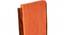 Rosslyn Sheesham Wood Accent Dining Chair in Pumpkin Orange Velvet Upholstery with PINE FINISH (LGO) (Pine Finish, Orange) by Urban Ladder - - 