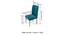 Oliver Sheesham Wood Accent Set of 2 Dining Chairs in Turquoise Sea Velvet Upholstery with SILVER FINISH (Blue, Silver Finish) by Urban Ladder - Dimension - 987821