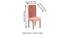 Rosslyn Sheesham Wood Accent Dining Chair in Coral Pink Velvet Upholstery with TEAK FINISH (Teak Finish, Pink) by Urban Ladder - Dimension - 987822