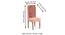Rosslyn Sheesham Wood Accent Set of 2 Dining Chairs in Coral Pink Velvet Upholstery with TEAK FINISH (Teak Finish, Pink) by Urban Ladder - Dimension - 987823