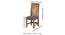 Columbus Sheesham Wood Accent Dining Chair in Anchor Grey Fabric Cushioning with TEAK FINISH (Teak Finish, Grey) by Urban Ladder - Dimension - 987824