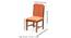Rosslyn Sheesham Wood Accent Dining Chair in Pumpkin Orange Velvet Upholstery with PINE FINISH (LGO) (Pine Finish, Orange) by Urban Ladder - Dimension - 987826