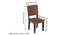 Newport Sheesham Wood Accent Dining Chair in Taupe Brown Velvet Upholstery with EXTRA DARK MAHAGONY FINISH (Brown, Dark Mahogany Finish) by Urban Ladder - Dimension - 987830