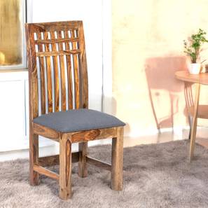 Columbus Solid Wood Dining Chair set of 1 in Teak Finish-image-47