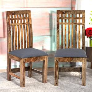 Columbus Solid Wood Dining Chair set of 2 in Teak Finish-image-46