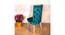 Oliver Sheesham Wood Accent Dining Chair in Turquoise Sea Velvet Upholstery with SILVER FINISH (Blue, Silver Finish) by Urban Ladder - - 