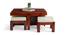 Blane Sheesham Wood Accent Coffee Table Set with 4 Stools in HONEY FINISH (HONEY Finish) by Urban Ladder - - 