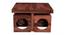 Nordic Sheesham Wood Accent Coffee Table Set with 4 Stools in PROVISIONAL TEAK FINISH (PROVINCIAL TEAK Finish) by Urban Ladder - - 