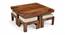 Blane Sheesham Wood Accent Coffee Table Set with 4 Stools in NATURAL TEAK FINISH (Natural Teak Finish) by Urban Ladder - - 