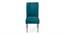 Oliver Sheesham Wood Accent Set of 2 Dining Chairs in Turquoise Sea Velvet Upholstery with SILVER FINISH (Blue, Silver Finish) by Urban Ladder - - 