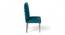 Oliver Sheesham Wood Accent Dining Chair in Turquoise Sea Velvet Upholstery with SILVER FINISH (Blue, Silver Finish) by Urban Ladder - - 