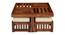 Palladio Sheesham Wood Accent Coffee Table Set with 4 Stools in NATURAL TEAK FINISH (Natural Teak Finish) by Urban Ladder - - 