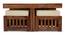 Palladio Sheesham Wood Accent Coffee Table Set with 4 Stools in NATURAL TEAK FINISH (Natural Teak Finish) by Urban Ladder - - 