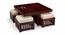 Palladio Sheesham Wood Accent Coffee Table Set with 4 Stools in HONEY FINISH (HONEY Finish) by Urban Ladder - - 
