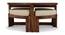 Nashville Sheesham Wood Accent Coffee Table Set with 4 Stools in NATURAL TEAK FINISH (Natural Teak Finish) by Urban Ladder - - 