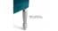 Oliver Sheesham Wood Accent Dining Chair in Turquoise Sea Velvet Upholstery with SILVER FINISH (Blue, Silver Finish) by Urban Ladder - - 