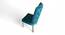 Oliver Sheesham Wood Accent Dining Chair in Turquoise Sea Velvet Upholstery with SILVER FINISH (Blue, Silver Finish) by Urban Ladder - - 