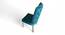 Oliver Sheesham Wood Accent Set of 2 Dining Chairs in Turquoise Sea Velvet Upholstery with SILVER FINISH (Blue, Silver Finish) by Urban Ladder - - 