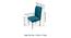 Oliver Sheesham Wood Accent Dining Chair in Turquoise Sea Velvet Upholstery with SILVER FINISH (Blue, Silver Finish) by Urban Ladder - Dimension - 987913