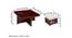 Palladio Sheesham Wood Accent Coffee Table Set with 4 Stools in HONEY FINISH (HONEY Finish) by Urban Ladder - Dimension - 987917