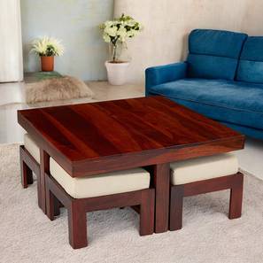 ikiriya Square Solid Wood Coffee Table in Honey Finish-picture-18