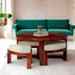 ikiriya Square Solid Wood Coffee Table in Honey Finish-picture-18