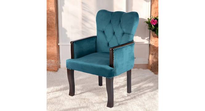 Arista Sheesham Wood Accent  Chair in Turquoise colour (Turquoise) by Urban Ladder - - 