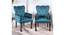 Arista Sheesham Wood Accent Chair Set of 2 in Turquoise (Turquoise) by Urban Ladder - - 
